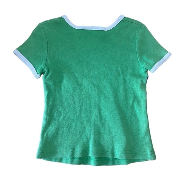 Philly green and striped with smiley faces Y2k 90’s short sleeve top size5 - Picture 4 of 5